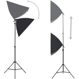 vidaXL Foto studijski komplet s softboxi, ozadjem in odbojnikom | Shoptok.si