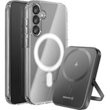 Swissten Paket MagSafe Galaxy S25 / Galaxy S24 z dvomaterialnim ovitkom in powerbankom 5000 mAh, (5000308982) | Shoptok.si