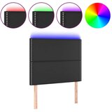  Posteljno vzglavje črno 80x5x118/128 cm umetno usnje, (20737052) | Shoptok.si