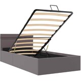  Hidraulični okvir za krevet od umjetne kože LED sivi 90x200 cm | shoptok.hr