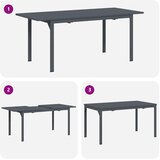  Vrtni set za objed 9 pcs Antracit Čelik s prahom | shoptok.hr