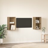 vidaXL Stenski TV kabinet 2 pcs Obrtniški hrast 37 x 37 x 72 cm | Shoptok.si