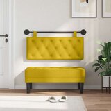  Držeće uzglavlje Zidne Žuta 110 x 55 x 7 cm Baršun - Žuta 100 cm bez LED | shoptok.hr