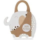 Big Wooden Lacing Toy Elephant Oliver aktivnostna igrača 19,5 cm x 16 cm x 0,7 cm 1 kos