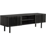Jotex Črna TV omarica v jesenovem dekorju 160x50x43 cm Sion – Cene