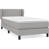  Box spring krevet s madracem svjetlosivi 90x190 cm od tkanine | shoptok.hr