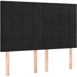  Posteljni okvir z vzglavjem črn 140x200 cm žamet, (20904938) | Shoptok.si