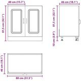 vidaXL Donji ormarić za sudoper Kalmar siva sonome 80x46x81 5cm drveni | shoptok.hr