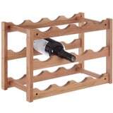 Premier Housewares Držalo za vino iz masivnega oreha v naravni barvi število steklenic 12 Arla – | Shoptok.si