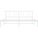  Metalni okvir za krevet s uzglavljem bijeli 200x200 cm | Eponuda.ba