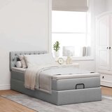 vidaXL otomanski okvir kreveta s madraca svijetlosivi 80x200cm tkanine | shoptok.hr