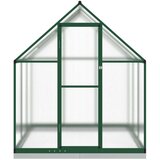 vidaXL Rastlinjak z okvirjem zelen 169x169x202 cm aluminij | Shoptok.si