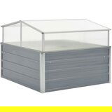 vidaXL Staklenik 100x100x85 cm Galvanizirani Čelik Sivi | shoptok.hr