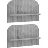  Zidna polica 2 kom. Siva Sonoma 60 x 13,5 x 37,5 cm | shoptok.hr