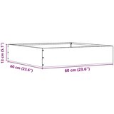  Ograda oko Travnjaka 6 pcs Bijelo 60 x 60 x 13 cm Čelik | shoptok.hr