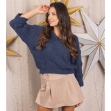 Gemre Soft dark blue sweater with long sleeves | Shoptok.si