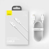 Baseus podatkovni kabel CATLYS-A02 Superior Quick Charge Type C - Lightning 20W 1m - bel | Shoptok.si