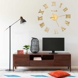 vidaXL 3D zidni sat moderni dizajn 100 cm XXL zlatni cijene