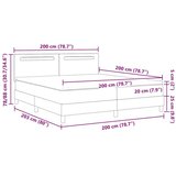  Okvir kreveta s madracem Siva 200 x 200 cm Umjetna koža | shoptok.hr