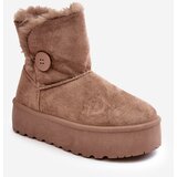 Kesi Women's platform snow boots with fur, beige Vikas Cene