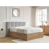 Bobochic Paris Sivi podstavljeni tapecirani/od iverice bračni krevet s prostorom za odlaganje s podnicom 160x200 cm Kumo – | shoptok.hr