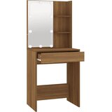  Toaletni stolić s LED svjetlima boja smeđeg hrasta 60x40x140 cm | shoptok.hr