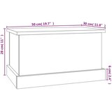 vidaXL Škatla za shranjevanje betonsko siva 50x30x28 cm inženirski les | Shoptok.si