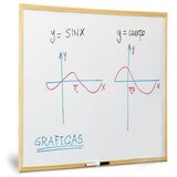 Faibo bijela ploča piši-briši s drvenim okvirom 60 x 90 cm 502-3 | shoptok.hr