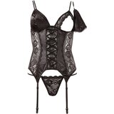 Cottelli - Top s podvezicama (crna) - XL | shoptok.hr