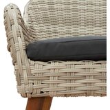  Vrtna stolica 2 pcs Svijetlo siva 62,5 x 55 x 82 cm poliratan | shoptok.hr
