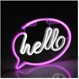  LED neonska zidna dekoracija HELLO LED/3W/3xAA USB ružičasta | Eponuda.com