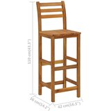  Barski stolčki 4 kosi trden akacijev les | Shoptok.si