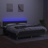  box spring s madracem LED tamnosivi 160x200 cm tkanina | shoptok.hr