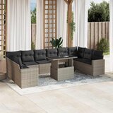  11-dijelni set vrtnih sofa poliratan s jastucima svijetlosivi | shoptok.hr