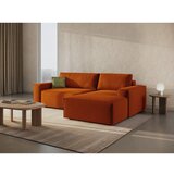 Micadoni Opečnato oranžna raztegljiva kotna sedežna garnitura (desni kot) Jodie – Home | Shoptok.si