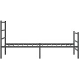  Metalni okvir kreveta s uzglavljem i podnožjem crni 90 x 190 cm | Eponuda.ba
