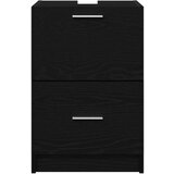 vidaXL Predalnik za umivalnik Črn hrast 40x37x59 cm Izdelan iz MDF | Shoptok.si
