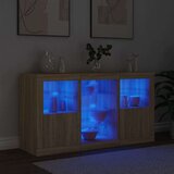 vidaXL Komoda s LED svjetlima boja hrasta sonome 123x37x67 cm | shoptok.hr