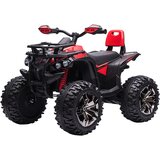 HOMCOM Otroški električni štirikolesnik 12V z delujočimi lučmi in nožnim pedalom, polnilna baterija, starost 3-5 let, 100x65x73cm, rdeča barva, (20744850) | Shoptok.si