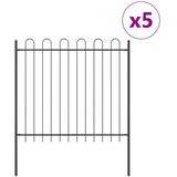  Vrtna Ograda 5 pcs Siva 8,5 x 1,5 m Čelik s prahom | shoptok.hr