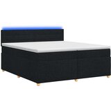  Boxspring krevet s madracem Crna 200 x 200 cm Tkanina | shoptok.hr