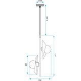 Toolight Stropni luster APP1410-CP BLACK GOLD | shoptok.hr