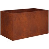  Vrtna saksija 2 kom. Rđa 100 x 50 x 50 cm Otporni čelik | shoptok.hr