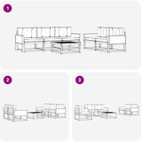 Set vanjskih sofa 6 pcs Prirodna i antracit | shoptok.hr