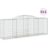  Lučne gabionske košare 11kom 300x50x100/120cm pocinčano željezo | shoptok.hr