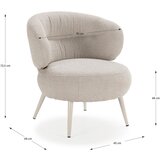 MOME Bež fotelj Liva – | Shoptok.si