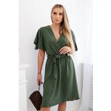Kesi Włoski Dress with a plunging neckline khaki Cijene