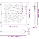 vidaXL Vrtna vrata Drugo Črna 105 x 100 cm Jeklo s prašnim premazom | Shoptok.si