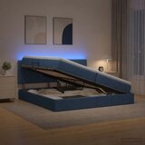  LED krevet za pohranu s madracem Plava 200 x 200 cm Tkanina | shoptok.hr