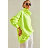 Bianco Lucci Women's Turtleneck Oversize Knitwear Sweater cene